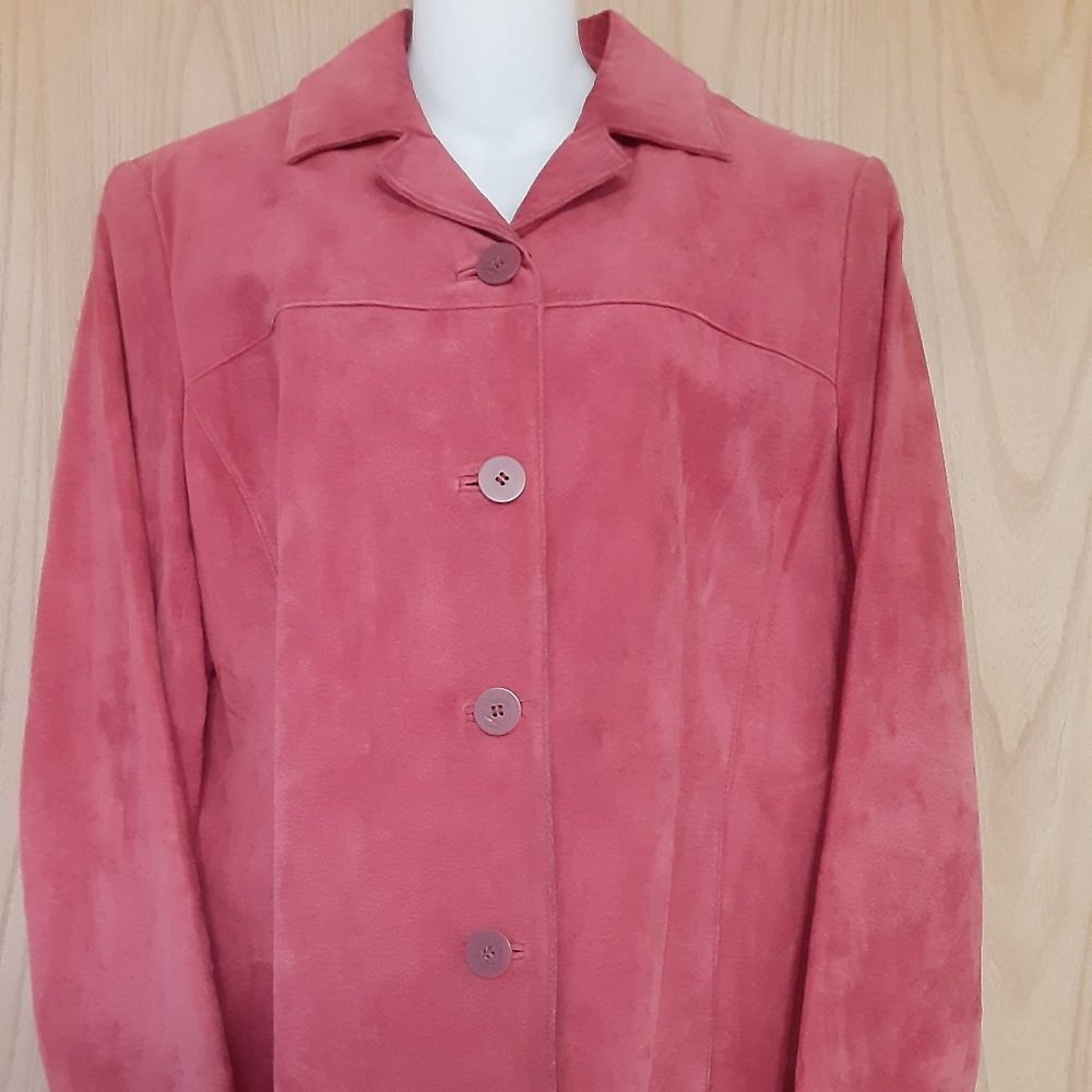 Pritti Kristen Blake Brick Red/Coral Sued Jacket